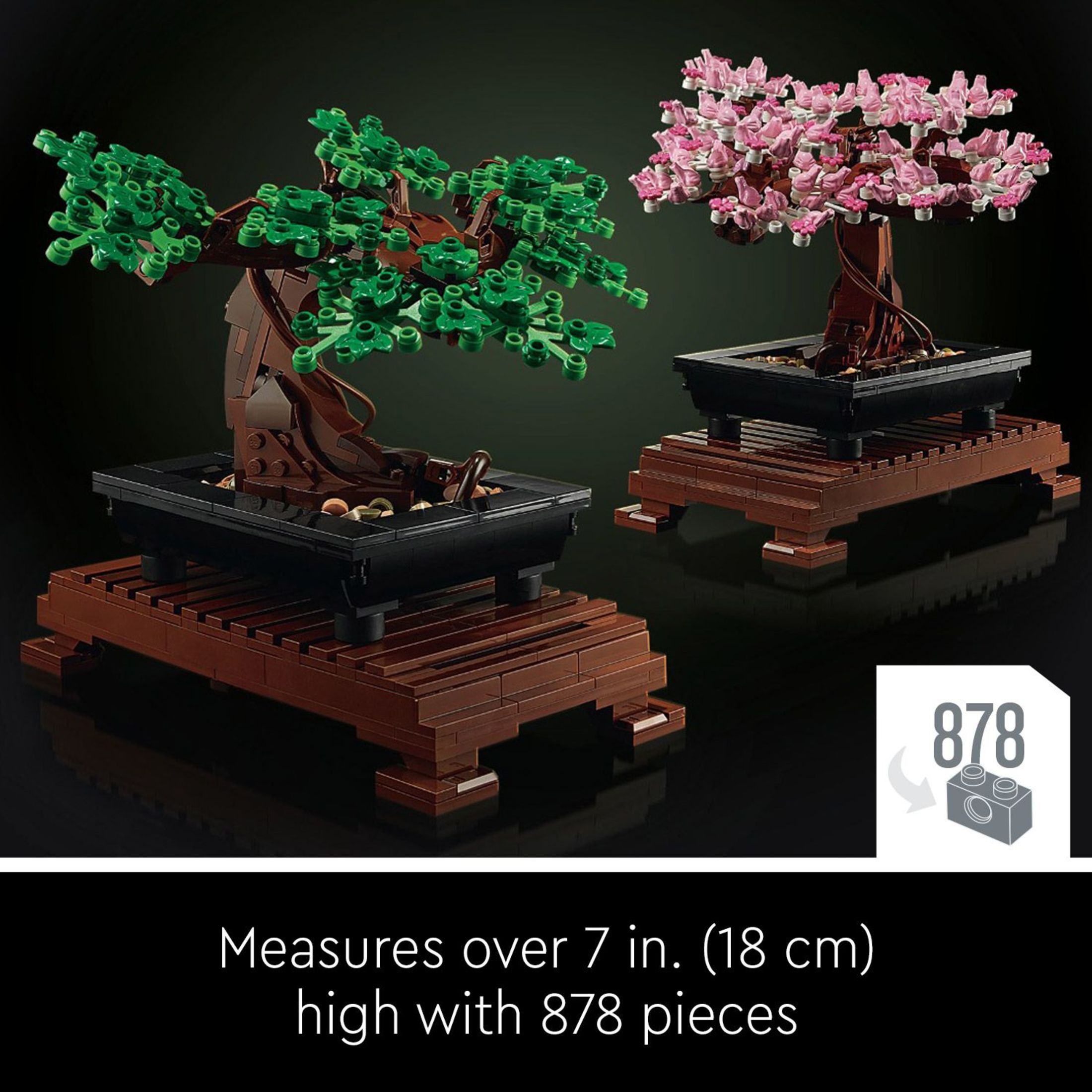 LEGO Icons Árbol Bonsái Set de Construcción - Árbol Bonsái Artificial para Decoración del Hogar, Adultos Mayores de 18 Años - Plantas Falsas para Mesa, Escritorio, Oficina - Regalo Creativo de Cumpleaños para Ella y Él - 10281 6
