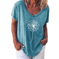 thumbnail image 1 of Women Fashion Printing Shirts Short Sleeve Loose Tee Tops, 1 of 4