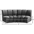 thumbnail image 4 of Meridian Furniture Infinity Gray Velvet 2pc. Modular Sectional, 4 of 4