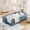 Blue, variant on Deiokin Twin Size Bunny Ear Platform Bed Frame, Upholstered Boucle Fabric Bed Frame with Safety Rail & Storage Pocket