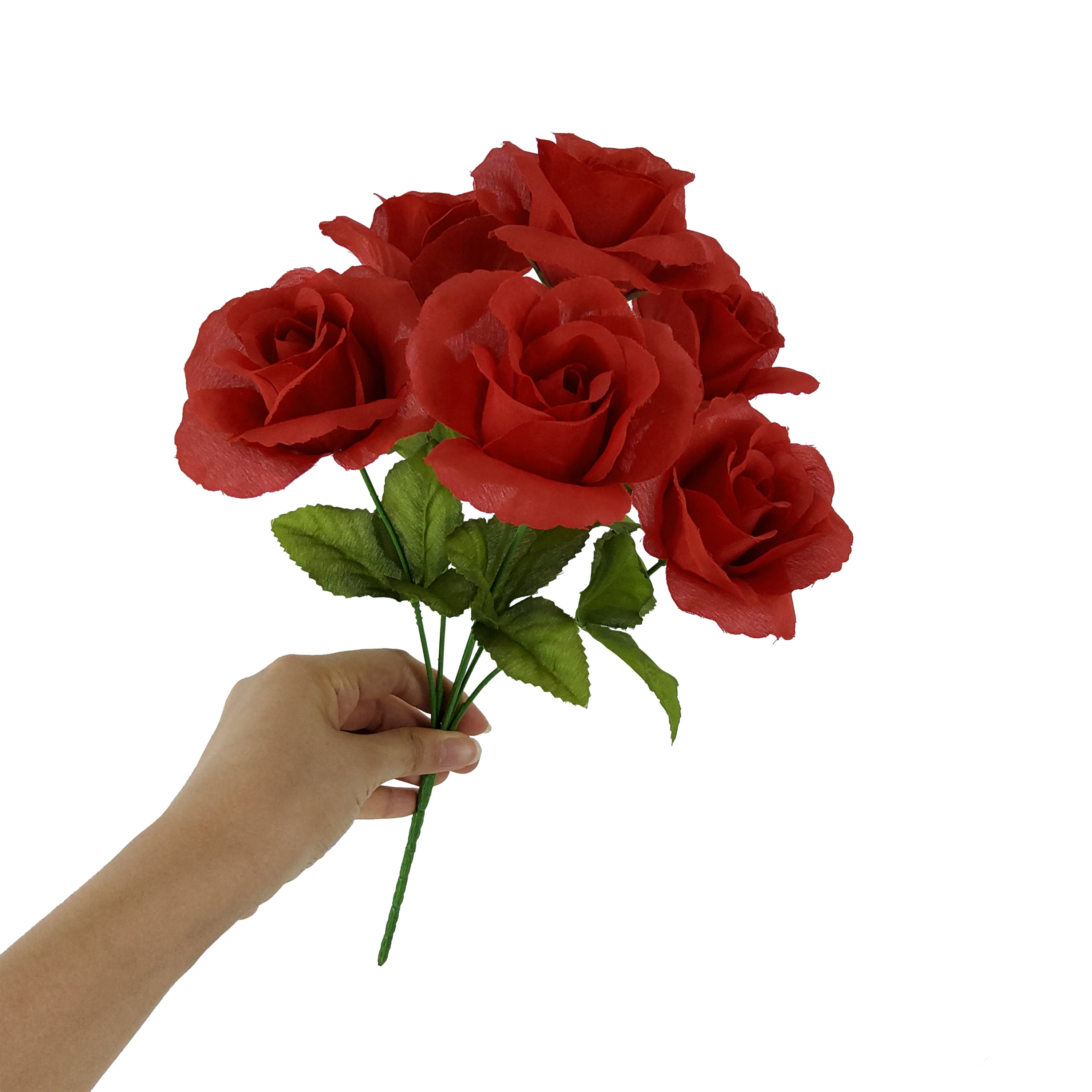 Mainstays 14"  Artificial Flower Pick, Rose, Red. Indoor Use