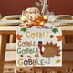 thumbnail image 1 of Hogar y cocina, Decoración del hogar, Decoración navideña, Mantel de mesa con diseño de calabaza, pavo y hojas de arce para Acción de Gracias, decoración de mesa para fiestas, 13 x 72 pulgadas, decora, 1 of 6
