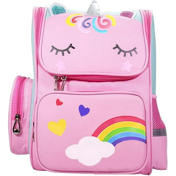 unicorn girls backpack, girls school bag, children's school bag, cute unicorn school bag, girls pink school bag, primary school student school bag, children's backpack