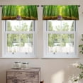 thumbnail image 2 of LALILO Kitchen Curtain Valance Bamboo Forest Kyoto Japan Japan Rod Pocket Window Curtain 52"x 18" Set of 2, 2 of 7