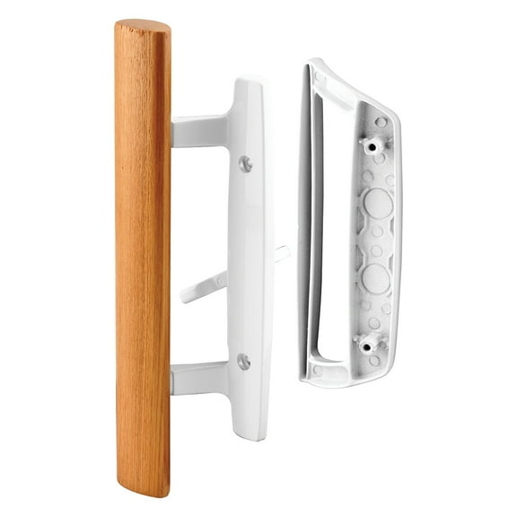 Prime-Line Products C 1204 Diecast with wood handle, White, Patio Door Handle