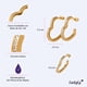 thumbnail image 5 of Aretes Mujer Oro y Oro Rosa 14k tipo Arracadas de Corazón, LuckyLy Acero Inoxidable con Zirconia Cúbica – Joyería para Mujer Ideal como Regalos para Mujer San Valentín y Cumpleaños, Modelo Lyra dorado, 5 of 6