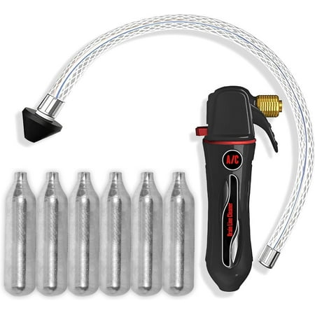 Drain Device - AC Drain Line Cleaner Device, with a flexible hose to Clear all HVAC Clogs, (Comes with 6 Unthreaded CO2 Cartridges, AC Cleaner Blaster Opener Kit
