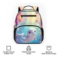thumbnail image 6 of Uorisanigo Dolphin Print Kids Children School Backpack for Girls 6-7, Lightweight Casual Backpack, Large Capacity Elementary Rucksack for Travel and Camping, 6 of 7