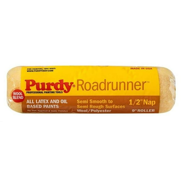 Purdy  9 x 0.5 in. Roadrunner Polyester Regular Paint Roller Cover - Pack of 15