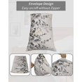 thumbnail image 6 of Grey Eucalyptus California King Pillow Case - Microfiber Bed Throw Pillow Covers, Farmhouse Weeping Leaves on Linen Decorative Lumbar Pillow Cover with Envelope Closure for Sofa/Travel 20"x40", 6 of 6
