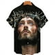 thumbnail image 5 of Camisetas gráficas de Cristo Jesús para hombres, ropa, camisas hawaianas estampadas en 3D, camisetas de playa de manga corta, blusas Y2K, ropa vintage, blusas con solapa, 5 of 5