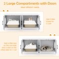 thumbnail image 6 of Demi Bonn 48" Modern Cat Litter Box Enclosure, Hidden Litter Box for 2 Cats, Cat House Furniture for Side Table or Nightstand, White, 6 of 8