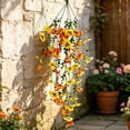 thumbnail image 5 of Artificial Hanging Flowers for Outdoor Indoor, Fake Silk Vine Flowers UV Fade Resistant, Realistic Faux Floral Greenery for Porch Patio Balcony Window Basket Home Wall Decor, 5 of 7