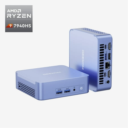 GEEKOM AX7 Mini PC Desktop Computer, AMD Ryzen 9 7940HS,32 GB DDR5 2TB SSD