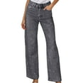 thumbnail image 2 of Sparkly Jeans for Women Glitter Rhinestone High Waisted Straight Leg Bootcut Denim Pants with Pockets Clubwear Streetwear, 2 of 6