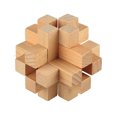 thumbnail image 1 of Wooden Puzzles Games Burr Puzzles Jigsaw Lock 3D Handmade Brain Teaser Intellectual Educational Toys for Kids Adults, 1 of 7