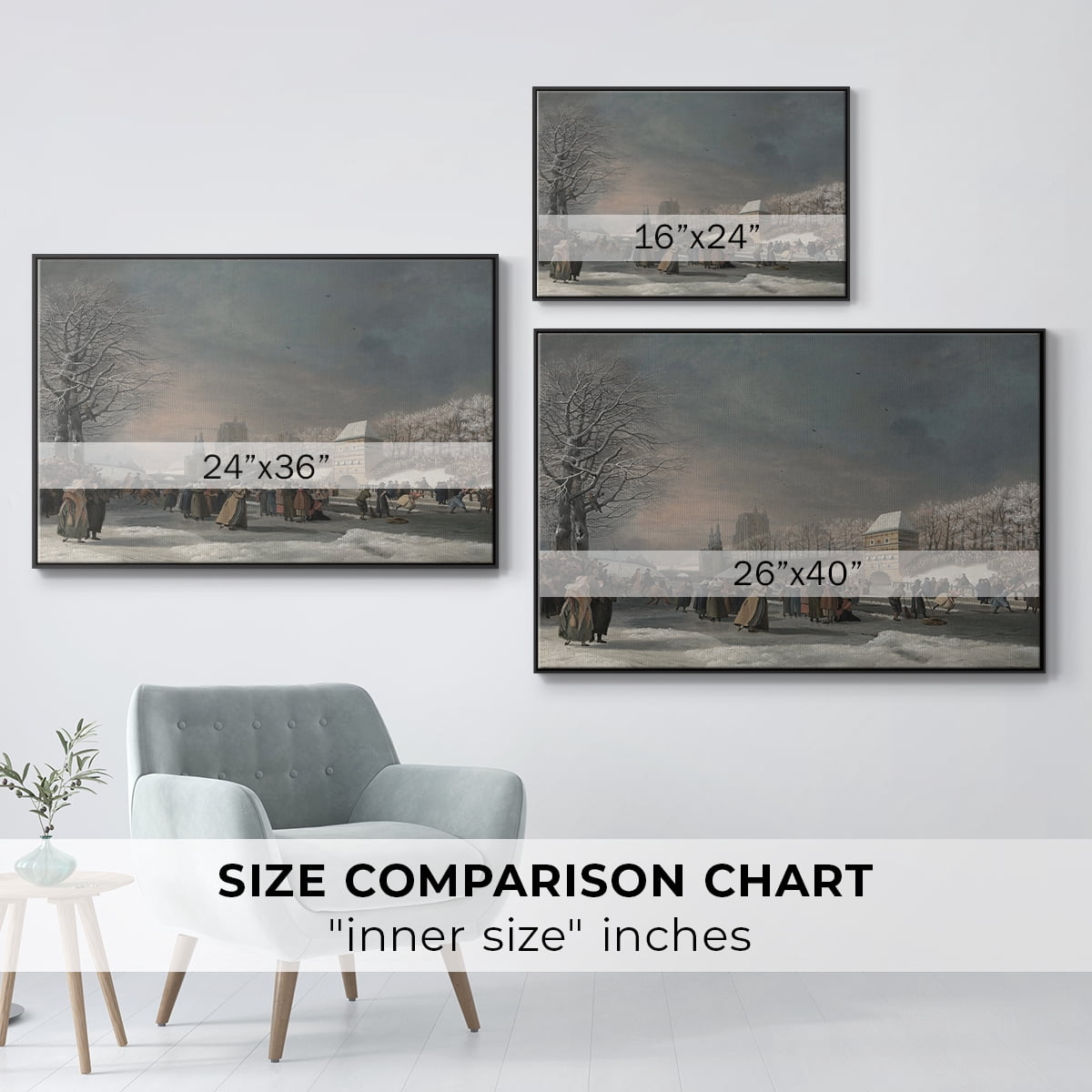 Vintage Landscape-CCCLXXXVII By Wexford Home Framed in Black Wood Gallery Wrapped Canvas 27 in. x 41 in.