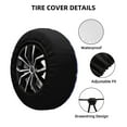thumbnail image 2 of Honeii Space Print Tire Covers, Waterproof Anti-UV Sun Snow Rain Tire Covers for Trailers, RV, Camper, SUV, Truck-17 inch, 2 of 6