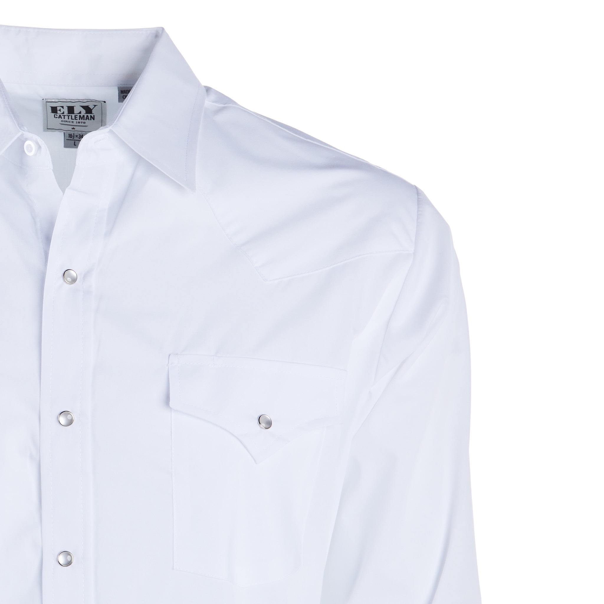 Ely Cattleman Big and Tall Long Sleeve Solid Western Shirt 