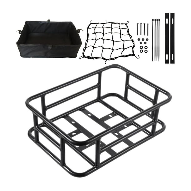 Canasta Trasera para Bicicleta Resistente Cesta de Equipaje Soporte Multifuncional para Carga Accesorios de Ciclismo Material de Hierro Y Tela Oxford
