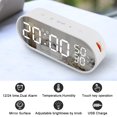 thumbnail image 2 of Tignapoo FJ3215A Horloge Miroir avec Affichage de la Température et de l'Humidité, Rétroéclairage Réglable, Alimentée par USB, Sans Piles Incluses, Design Compact, 2 of 6