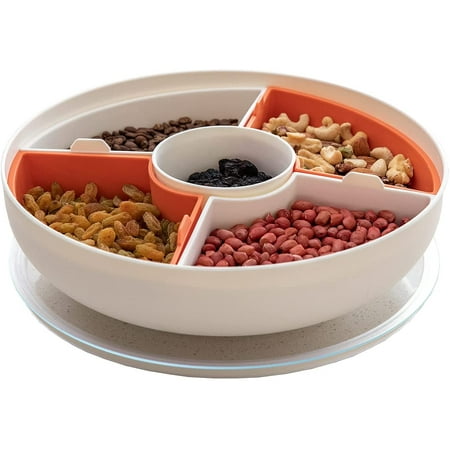 

Divided Serving Dishes with Lid Serving Bowls Multifunctional Party Snack Tray for Fruits Nuts Candies Crackers Veggies
