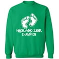 thumbnail image 2 of OXI Crewneck Sweatshirt - Hide And Seek Champion, Basic Casual Sweatshirts for Men's and Women Fleece Sweatshirt Long Sleeve - Irish Green 2X-Large, 2 of 2