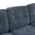 thumbnail image 5 of 85" Sectional Sofa, Modern L-Shape Modular Sectional Sofa, Three-Seat Sleeper Couch with Chenille Fabric and Metal Feet for Living Room, Apartment, Office, Gray Blue, 5 of 7