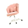 thumbnail image 3 of Silla de oficina giratoria de 360 grados con ruedas, sofá perezoso, altura rodante Rosa claro, 3 of 8