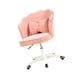 thumbnail image 3 of Silla de oficina giratoria de 360 grados con ruedas, sofá perezoso, altura rodante Rosa claro, 3 of 8