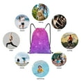 thumbnail image 6 of Sikiie Pink Purple Glitter Drawstring Backpack Drawstring Bags, Draw String Back Bag for Sports, Gym, Travel, Swimming, Beach-Small, 6 of 6