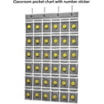 thumbnail image 4 of Classroom Pocket Chart for Cell Phones and Calculator Holder,36 Clear Pocket Chart for Classroom with Number Sticker (Grey), 4 of 7