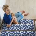thumbnail image 3 of SussexHome Stone Design 9" X 28" Stair Treads - 150 % Cotton Anti-Slip Carpet Strips for Indoor Stairs-Easy to Install Stair Treads with Double Adhesive Tape-Safe, Extra-Grip, 15-Pack-Navy, 3 of 8