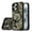 Green, variant on For Apple iPhone 14 / iPhone 13 Pro / iPhone 13 Camo Magsafe Wireless Charge Lens Protection Frame Kickstand Shockproof Protective Hybrid Case Cover Brown
