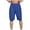 Blue-basketball shorts, variant on cllios Mens Linen Shorts 9" Elastic Waist Drawstring Casual Shorts Solid Color Workout Lightweight Summer Beach Shorts with Pockets
