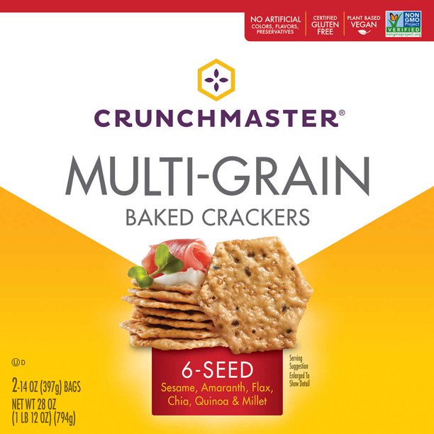Crunchmaster Multi-Grain Crackers, 28 Ounce - Walmart.com