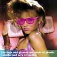 thumbnail image 7 of 80s accessories outfit women, 80s clothing women's set with bum bag, headband, leg warmers, bracelets, glasses and earrings for carnival neon 80s party outfit women, 7 of 7