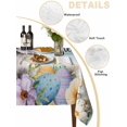 thumbnail image 5 of Happy Easter Suqare Tablecloth - 60 x 60 Inch, Spring Grey Bunny Colorful Eggs Flower Blue Waterproof & StainResistant Tablecloth, Washable Oil-proof Table Cover for Dining/Party/Wedding/Buffet, 5 of 9