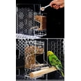 thumbnail image 4 of Alimentador automático de jaula para pájaros, alimentador de loros con percha, alimentador de semillas de acrílico transparente, accesorios de jaula para cacatúas pequeñas y medianas TUNC Sencillez, 4 of 4