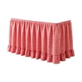 thumbnail image 2 of Gingham Desk Skirt, Teacher Desk Skirt, 72.05 x 29.92 in Ruffled Checkered Table Skirt with Hook-and-Loop Fasteners for Classroom, Wedding, Party & Display Table, 1 Pc, 2 of 6