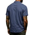 thumbnail image 6 of Men Short Sleeve Pirate Shirt Lace up Medieval Top with Pocket Pirate Costume Halloween Cosplay Mens Halloween Costume, Size XL, 6 of 9