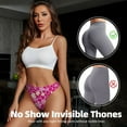 thumbnail image 4 of Thongs for Women - Hawaiian Style Pink Flower No Show Seamless Womens Thongs Underwear, Breathable G String Thongs for Women, Ladies Stretch Low Rise Thong Bikini Panties Briefs, 4 of 5