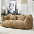 thumbnail image 3 of Oversized Bean Bag Chairs for Adults, 73" Fluffy Loveseat Bean Bag Sofa with Armrest and High-Density Foam Filled, Plush Comfy Lazy Sofa for Living Room, Bedroom, Apartment, Coffee, 3 of 8