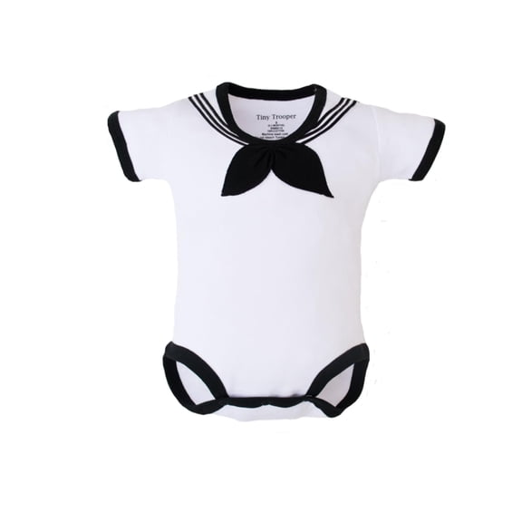 WHITE SAILOR INFANT BODYSUIT