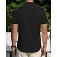 thumbnail image 5 of PUZTLOY Men's Dress Shirt Button Down Shirts Short Sleeve Casual Summer Beach Vacation Shirt Black S-2XL, 5 of 8
