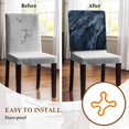 thumbnail image 5 of Abstract Marble Texture Chair Covers Set of 6 Deep Blue Gold Crack Art Chair Back Covers Stretch Removable Washable Slipcovers Protector for Dining Room Kitchen Party Decor, 5 of 5