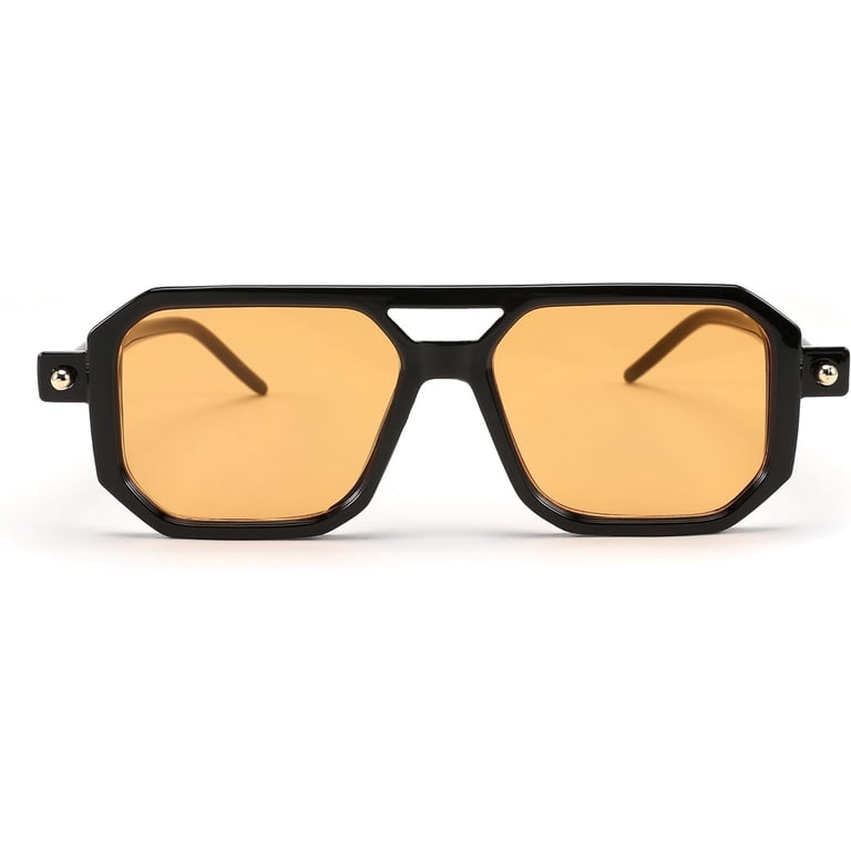 Vintage Square 70s Flat Aviator Sunglasses Women Men Classic  display picture 1