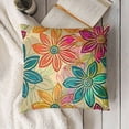 thumbnail image 3 of YINGXI Flower Pillow Covers, with Double Sided Throw Sofa Cushion Cover Square 20x20in, 3 of 5