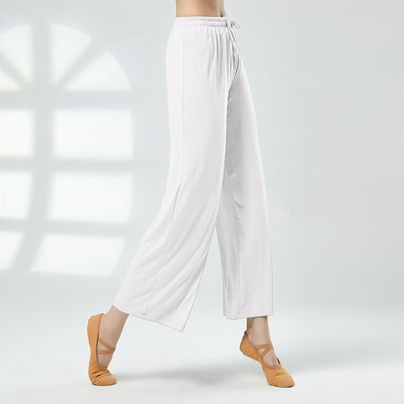 SNKSDGM Women s Plus Panties for Women Plus Size Womens Dress Pants High Waisted Petite Wide Leg Pants High Waist Straight Vertical Vertical Stretch Modern Dance Training Pants Dance Pants Yoga Pants