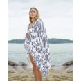thumbnail image 2 of Blue Flower Beach Towels Oversized Super Absorbent, Spring Leaf Vintage Farmhouse Boho Plant Lightweight Bath Towel Quick Dry Sets For Bathroom/Pool/Rv Camping/Beach Play/Gym Room/Picnic 23"x47", 2 of 8
